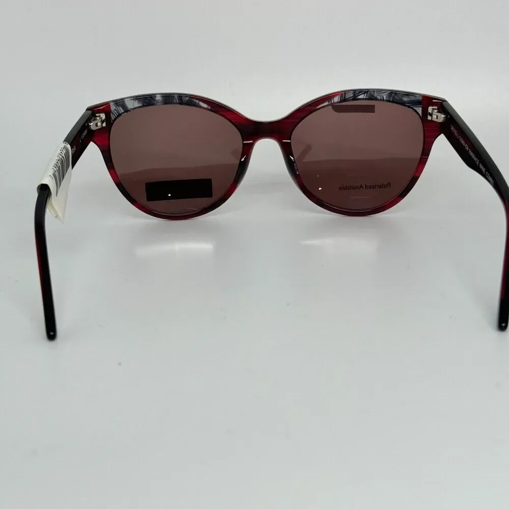 BCBGmaxazria‎ New Embrace Wine Combo Red Round Sunglasses H13516